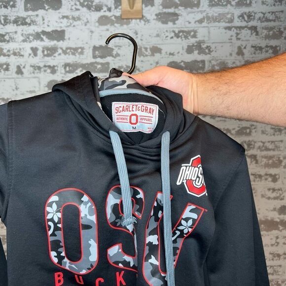 Scarlet and gray authentic apparel Ohio state buckeyes hoodie - Picture 4 of 6